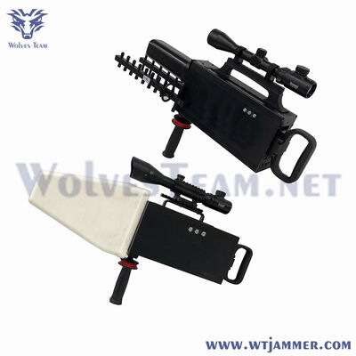 comprare 50 metri portabile Drone Signal Jammer con antenne integrate e batterie 3 canali fabbricazione online