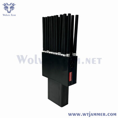 comprare Bloccante di segnale multi-frequenza di alta potenza portatile a 22 bande 3G / 4G / 5G GPS WiFi copre 315/433/868MHz per uso professionale sul campo in Medio Oriente fabbricazione online