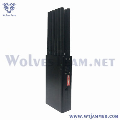 comprare Palmare Jammer 12 antenne tenuto in mano con tutti i GPS RF 3G 4G 5G WiFi fabbricazione online