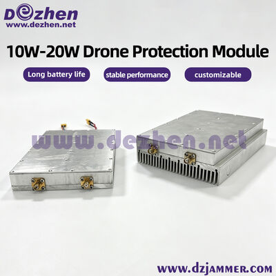 comprare 10W/15W/20W Modulo anti-drone a banda larga da 1000 MHz a 6000 MHz Modulo di difesa a bassa quota fabbricazione online