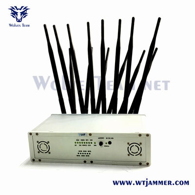 comprare Bloccante di segnale stazionario ad alta potenza per cellulari Wi-Fi LoJack VHF e UHF Multi-Band Jamming System fabbricazione online