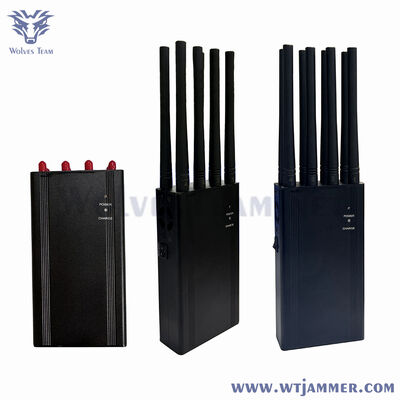 comprare Dispositivo di protezione della privacy RF portatile ad alta potenza da 16 W 8 antenne Copertura da 30 metri Supporto Lojack GPS GSM Apparecchiature di gestione della frequenza cellulare fabbricazione online