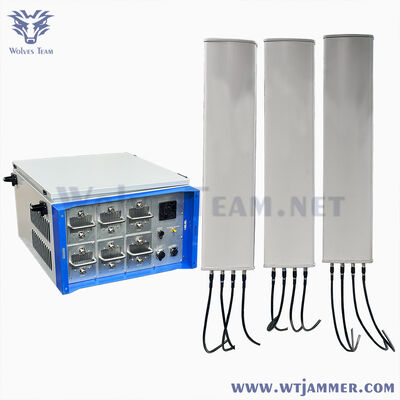 Acquistare 300W 12 Canali Jammer di Segnale Impermeabile da Esterno Inibitore di Segnale Drone per Attrezzature di Difesa fabbricazione online