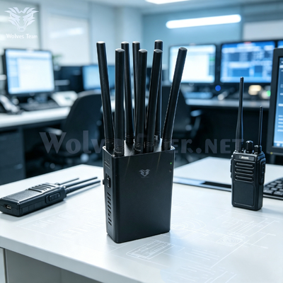 Acquistare Fornitura diretta di fabbrica, ricetrasmettitore portatile portatile e disturbatore di segnale radio bidirezionale, dispositivo di interferenza radio multi-antenna fabbricazione online