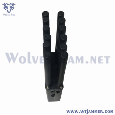 Acquistare Selezionabile 12 Bande 12W Portatile 3G 4G 5G Telecomando Jammer Segnale Cellulare Wifi Per Stanze Riservate fabbricazione online