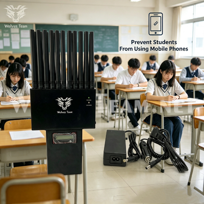 Acquistare Jammer di segnale portatile di nuova generazione con display a LED, ampio raggio di schermatura per aule per bloccare i telefoni cellulari degli studenti e prevenire le frodi d'esame fabbricazione online