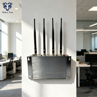 Acquistare Selezionabile 4-Antenna GSM CDMA Wifi Mobile Signal Jammer Indoor Wall Mount Per sale riunioni segrete di alto livello fabbricazione online