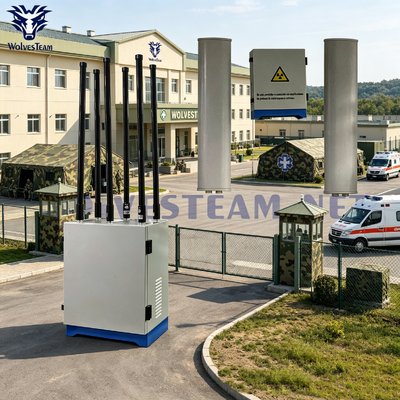 Acquistare 6CH Outdoor Waterproof Omni-Directional Signal Jammer 100×300m Copertura Anti-Drone e Blocker cellulare per locali ospedalieri sicuri fabbricazione online