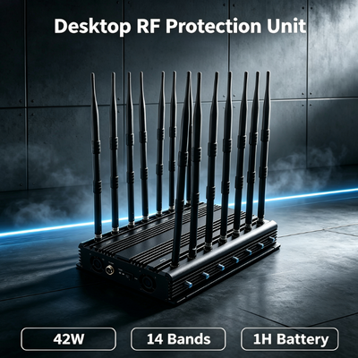 Acquistare Disturbatore di segnale da scrivania da 42W a 14 bande con antenna omnidirezionale per blocco multifrequenza fabbricazione online