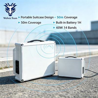 Acquistare Disturbatore di segnale da scrivania da 60W a 14 canali con antenna omnidirezionale per interferenze RF complete fabbricazione online