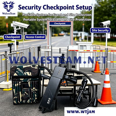Acquistare 120W Manpack Drone Signal Blocker con copertura GPS L1/L2 e batteria integrata per missioni sul campo fabbricazione online