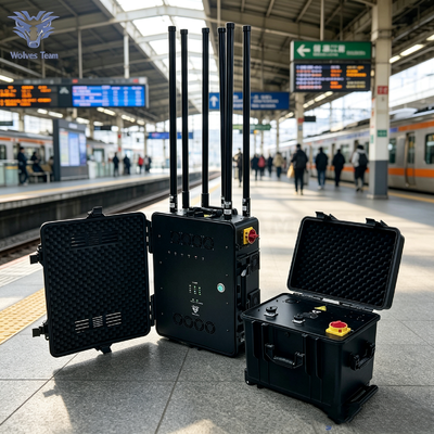 Acquistare 600W High Power Trolley Case Combined Jammer Copertura a lungo raggio Canali personalizzati per traffico pedonale temporaneo fabbricazione online