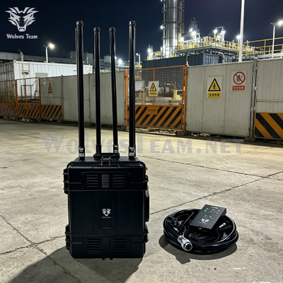 Acquistare 500-2000M Jammer di segnale combinato ad alta potenza a lungo raggio in valigetta, canali di frequenza personalizzabili per depositi di petrolio, raffinerie e siti pericolosi petrolchimici fabbricazione online