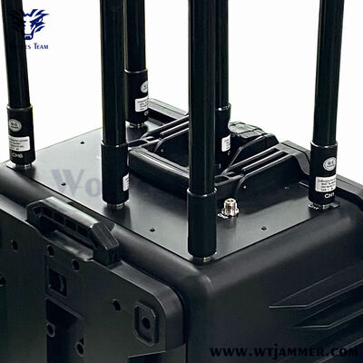 Acquistare Jammer di segnale combinato personalizzabile ad alta potenza in valigetta trolley da esterno con batteria ricaricabile integrata per dispiegamento sul campo fabbricazione online