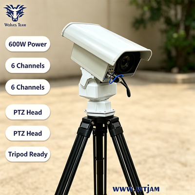 Acquistare 600W 6-Canali PTZ Drone Jammer con Antenna Direzionale per Blocco Segnale Anti-Drone a Copertura Totale fabbricazione online