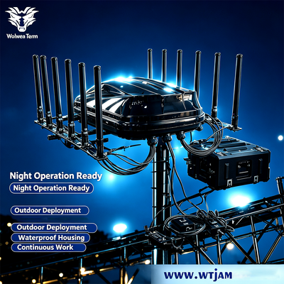 Acquistare 1400W 14 Bande Jammer di Segnale Impermeabile Fisso 5G 4G WiFi GPS UHF VHF Copertura Full-Spectrum fabbricazione online