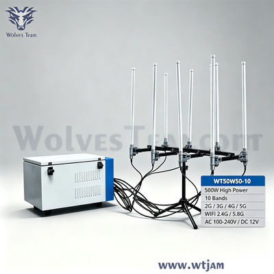 Acquistare 500W 10-Bande Jammer Portatile per Cellulare e WiFi fabbricazione online