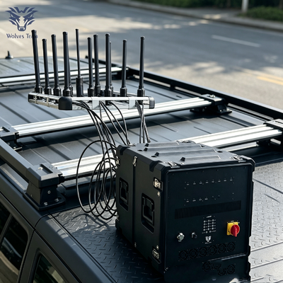 Acquistare Soppressore di segnale RF ad alta potenza 600W 12 bande montato su veicolo, unità di controllo wireless mobile per dispiegamento di sicurezza fabbricazione online