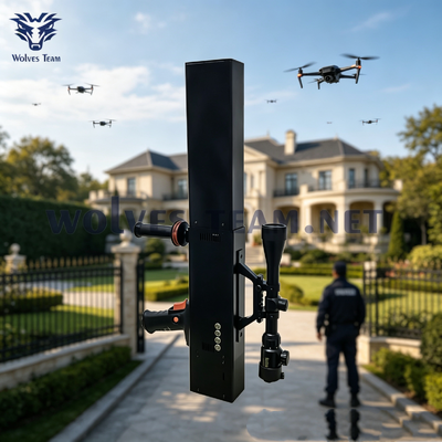 Acquistare Ultimo disturbatore di segnale esterno tipo pistola 500-1000M per protezione VIP Dispositivo portatile anti-UAV con bande di frequenza personalizzabili 4-8 fabbricazione online