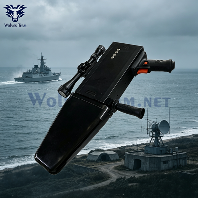 Acquistare 1000 Metri 360° Difesa di Sicurezza Anti-Spionaggio Portatile Jammer di Segnale UAV Drone a 4 Canali fabbricazione online