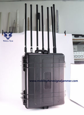 Il portatile personalizza l'emittente di disturbo di frequenza ultraelevata di VHF di GSM CDMA 3G 4G 5G WiFi di alto potere di frequenza