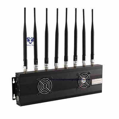 emittente di disturbo di GSM 3G 4G 5G WIFI dell'emittente di disturbo del segnale del telefono cellulare dei canali 80W 8 che inceppa gamma 100 metri