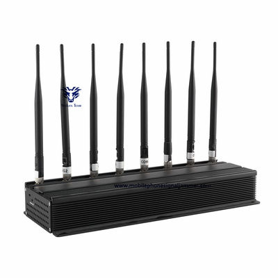 emittente di disturbo di GSM 3G 4G 5G WIFI dell'emittente di disturbo del segnale del telefono cellulare dei canali 80W 8 che inceppa gamma 100 metri