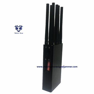 Emittente di disturbo portatile del segnale del telefono mobile dell'antenna 10 PCS CDMA 3G 4G 5G WiFi GPS Signal Jammer