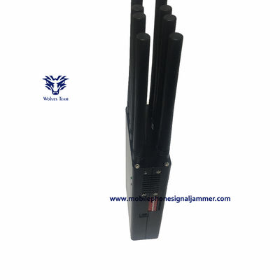 Emittente di disturbo portatile del segnale del telefono mobile dell'antenna 10 PCS CDMA 3G 4G 5G WiFi GPS Signal Jammer
