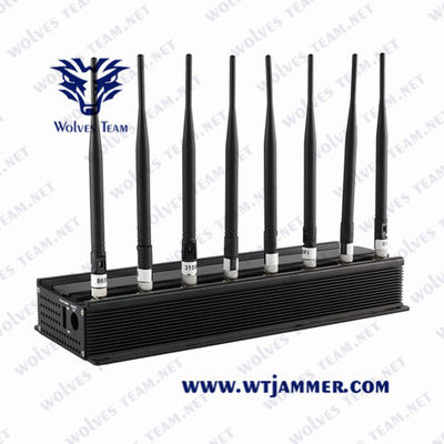 Emittente di disturbo potente regolabile da tavolino del segnale di VHF GSM 5G del segnale Jammer/UHF del telefono cellulare delle antenne omnidirezionali