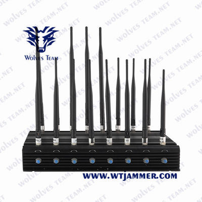 comprare Multi-banda 14 canali interferente del segnale cellulare del telefono cellulare WiFi Bloccante UHF VHF 3G 4G 5G interferente del segnale del telefono online manufacture