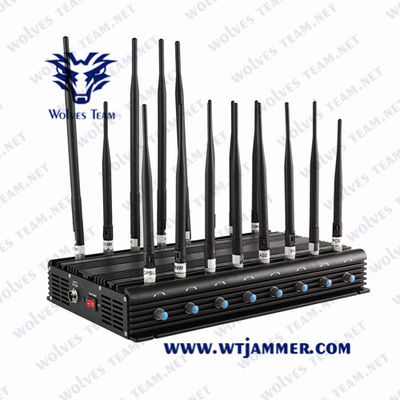 emittente di disturbo del segnale del telefono di VHF 3G 4G 5G di frequenza ultraelevata dello stampo di WiFi dell'emittente di disturbo del segnale del telefono cellulare cellulare dei canali delle Multi-bande 14
