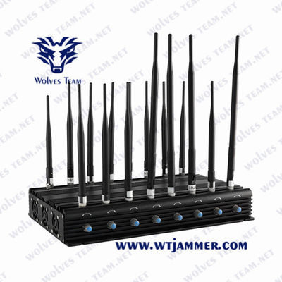 emittente di disturbo del segnale del telefono di VHF 3G 4G 5G di frequenza ultraelevata dello stampo di WiFi dell'emittente di disturbo del segnale del telefono cellulare cellulare dei canali delle Multi-bande 14