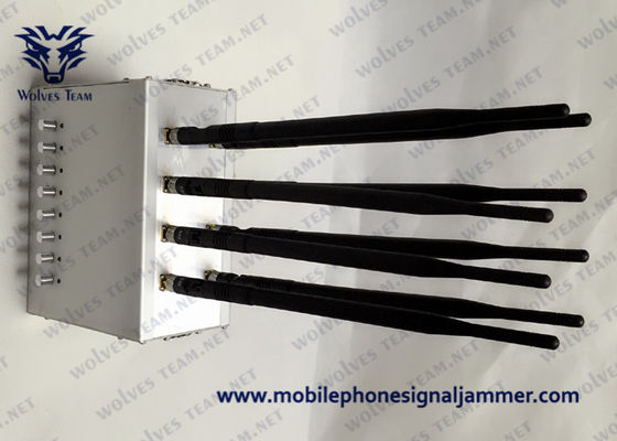 Antenna regolabile di alto potere 8 dell'emittente di disturbo del segnale del telefono cellulare che blocca l'emittente di disturbo di WiFi GPS GSM CDMA 3G 4G 5G 100 metri