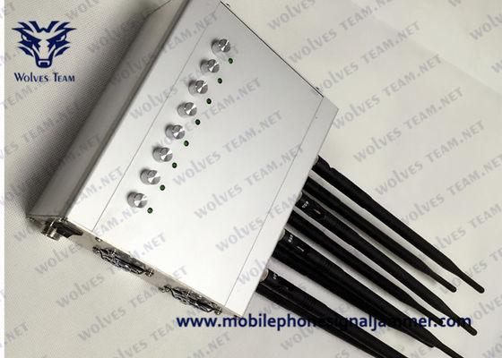 Antenna regolabile di alto potere 8 dell'emittente di disturbo del segnale del telefono cellulare che blocca l'emittente di disturbo di WiFi GPS GSM CDMA 3G 4G 5G 100 metri
