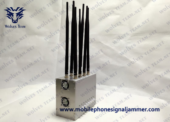Antenna regolabile di alto potere 8 dell'emittente di disturbo del segnale del telefono cellulare che blocca l'emittente di disturbo di WiFi GPS GSM CDMA 3G 4G 5G 100 metri