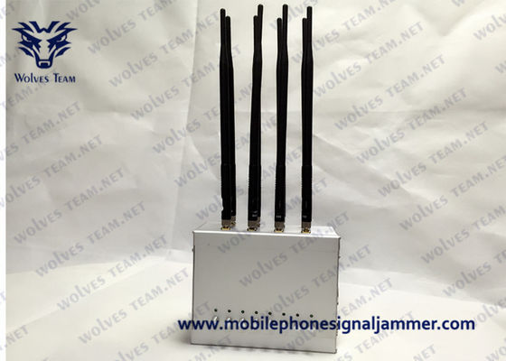 Antenna regolabile di alto potere 8 dell'emittente di disturbo del segnale del telefono cellulare che blocca l'emittente di disturbo di WiFi GPS GSM CDMA 3G 4G 5G 100 metri