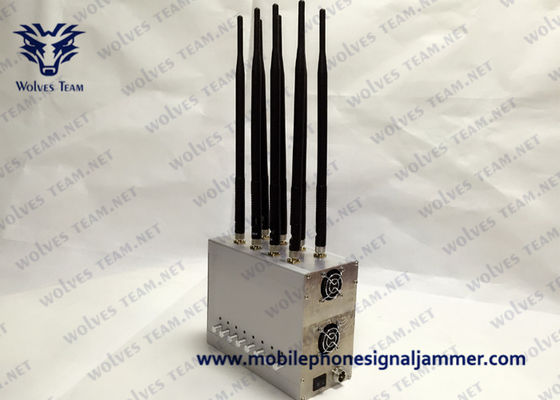 Antenna regolabile di alto potere 8 dell'emittente di disturbo del segnale del telefono cellulare che blocca l'emittente di disturbo di WiFi GPS GSM CDMA 3G 4G 5G 100 metri