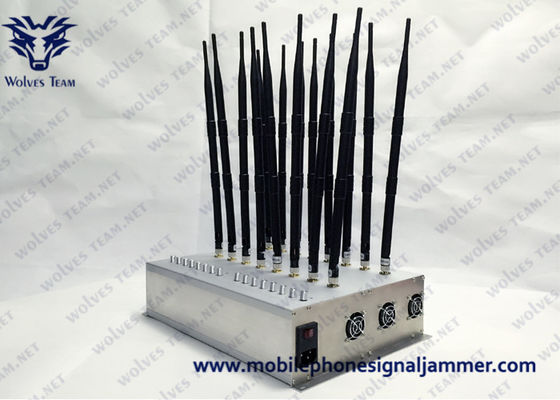 Emittente di disturbo regolabile di GSM 4G 5G 315/433MHz dell'emittente di disturbo del segnale del telefono cellulare delle antenne dello stampo 22 del segnale dei Gps di WIFI