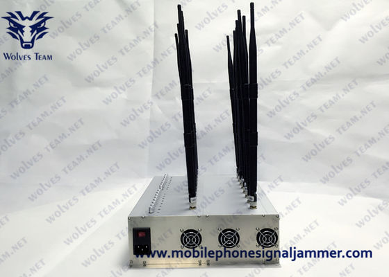 Emittente di disturbo regolabile di GSM 4G 5G 315/433MHz dell'emittente di disturbo del segnale del telefono cellulare delle antenne dello stampo 22 del segnale dei Gps di WIFI