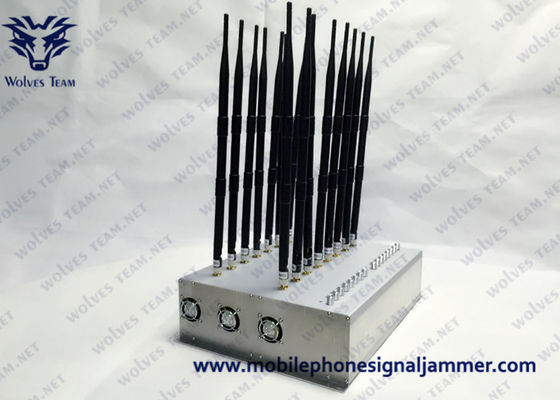 Emittente di disturbo regolabile di GSM 4G 5G 315/433MHz dell'emittente di disturbo del segnale del telefono cellulare delle antenne dello stampo 22 del segnale dei Gps di WIFI