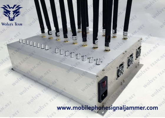 Blocco mobile astuto del segnale del fuco di WiFi Bluetooth /5G/GPS/Lojack/UHF/VHF dell'emittente di disturbo del telefono cellulare