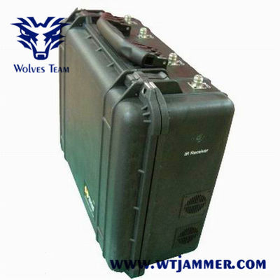 Telescopio portatile del laser di IR della cartella che inceppa gamma 3500 metri di anti del Uav del fuco dell'emittente di disturbo di WIFI GPS stampo del segnale