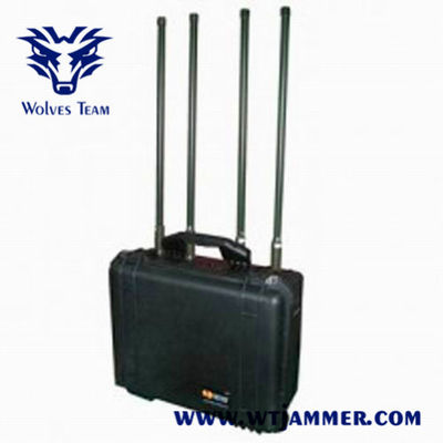 Telescopio portatile del laser di IR della cartella che inceppa gamma 3500 metri di anti del Uav del fuco dell'emittente di disturbo di WIFI GPS stampo del segnale