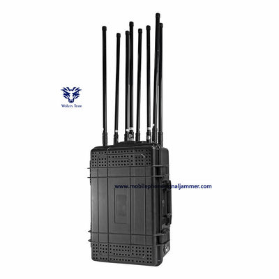 Tutto in uno Impermeabile Outdoor 25-6000 MHz Signal Jammer Antenne omnidirezionali ad alto guadagno fino a 2000 metri