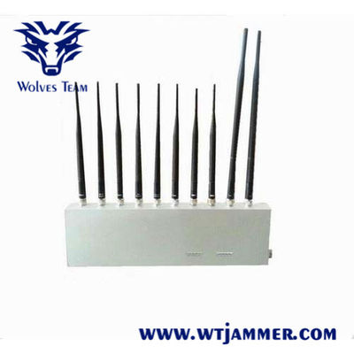 10 bande 16 watt di 3G 4G GPS WiFi LoJack di VHF di emittente di disturbo di segnale UHF