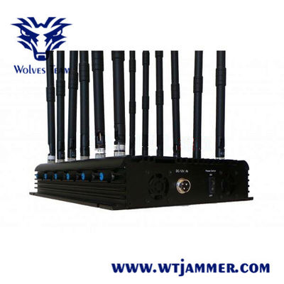 12 emittente di disturbo del segnale del DCS 3G 4G WIFI GPS rf delle bande 50m 20W GSM