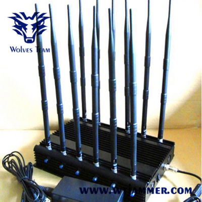 comprare 12 bande 50m 20W GSM DCS 3G 4G WIFI GPS RF Signal Jammer online manufacture