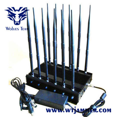 12 emittente di disturbo del segnale del DCS 3G 4G WIFI GPS rf delle bande 50m 20W GSM
