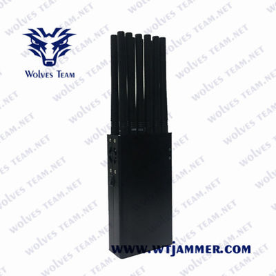 comprare 12 bande CDMA UHF VHF 25m 12W Handheld Signal Jammer online manufacture